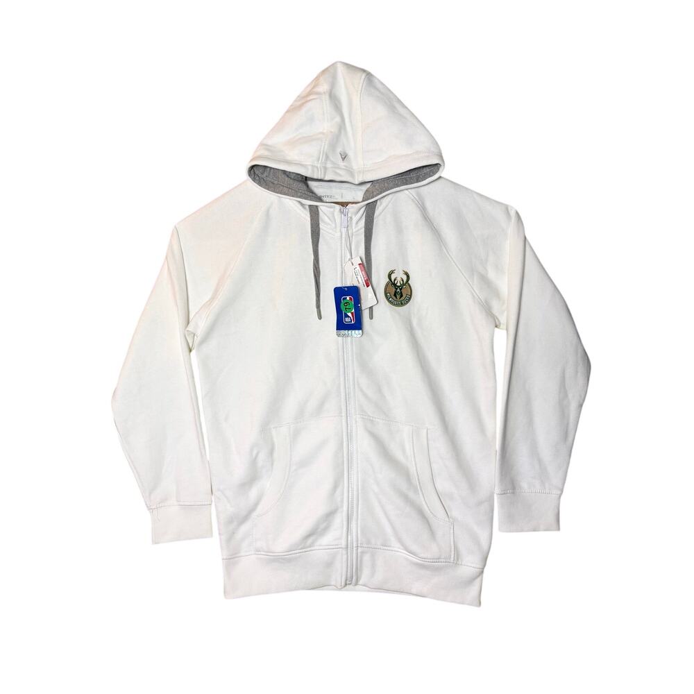 NWT - Official Milwaukee Bucks Zip Up Hoodie by Antigua - Sz Large